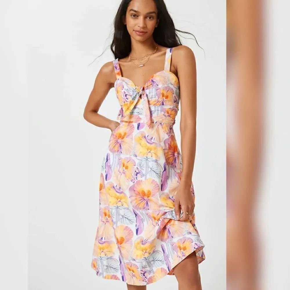 Anthropologie - Cecilia Pettersson Tie-Front Midi Dress